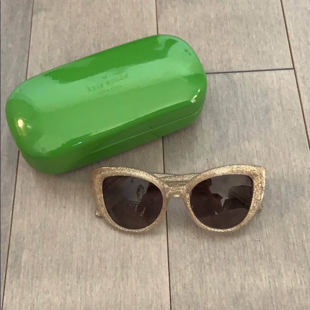 Gold sparkle Kate Spade sunglasses